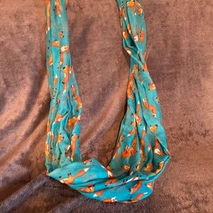 Cute Fox Print large infinity scarf